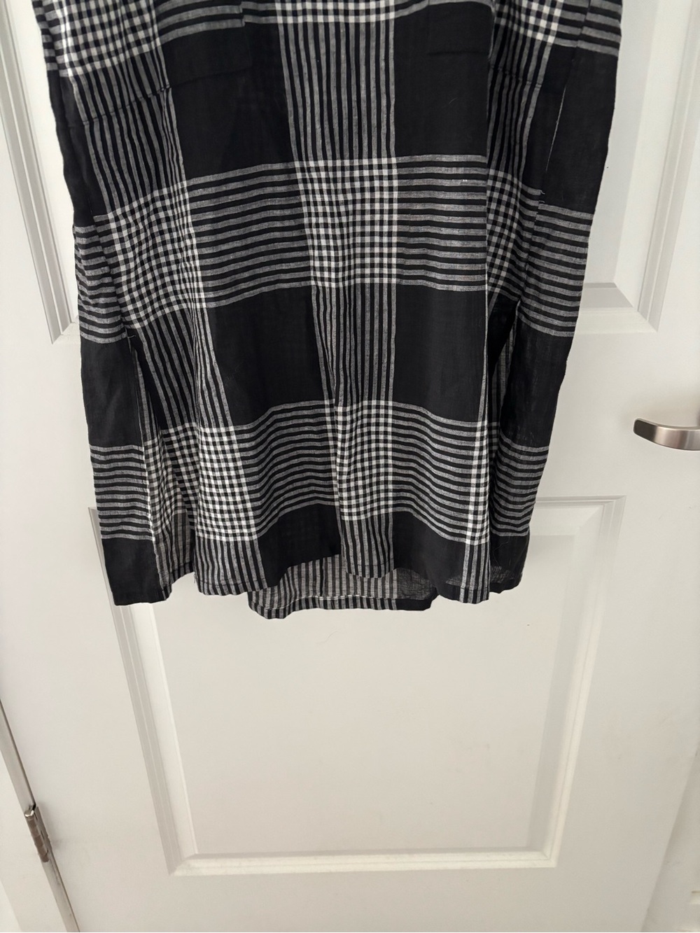 Two New York Sheer Plaid Slip Midi Dress Minimalist Handwoven Cotton One Size - Picture 9 of 10